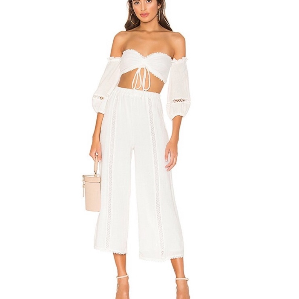 NWOT MAJORELLE white beachy crop top